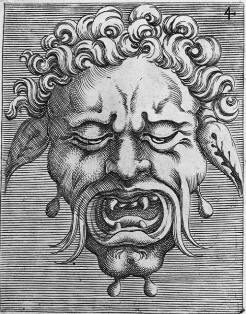 Adamo Ghisi (1530 - 1585) Grotesque Masks, series of engravings