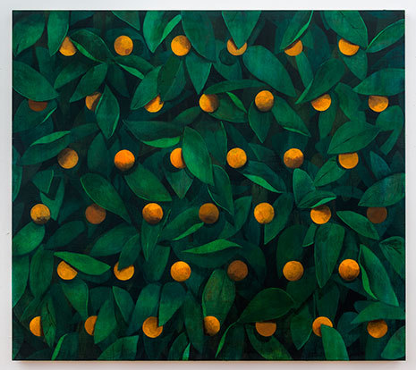 sahotchkiss:  Ryan Mrozowski, Untitled (Orange), 2015Acrylic on linen, 50 x 56 inches Source: O