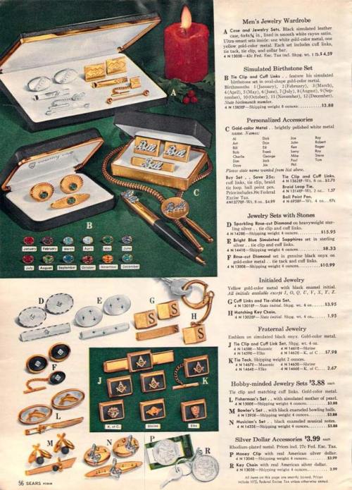 Men&rsquo;s Cuff Links &amp; Jewelry (1962)