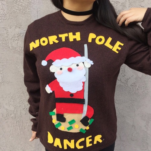 DIY ugly christmas sweater because Santa is naughty sometimes too ✨