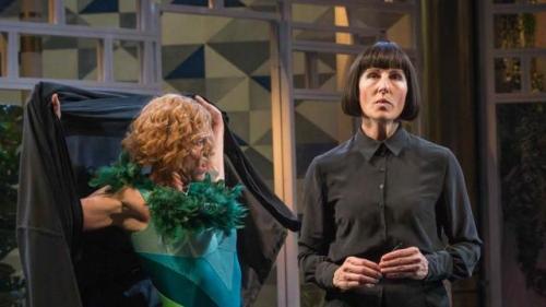 Tamsin Grieg (right), Malvolia - re-genderedTwelfth Night, directed by Simon Godwin (2017)National T