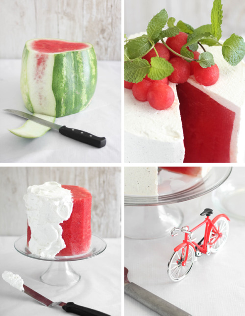 tunabatter:  thiqaa:  beautifulpicturesofhealthyfood:  Fresh Watermelon Cake…RECIPE  😦😦😦😦😦😦  disgusting  disgusting as hell