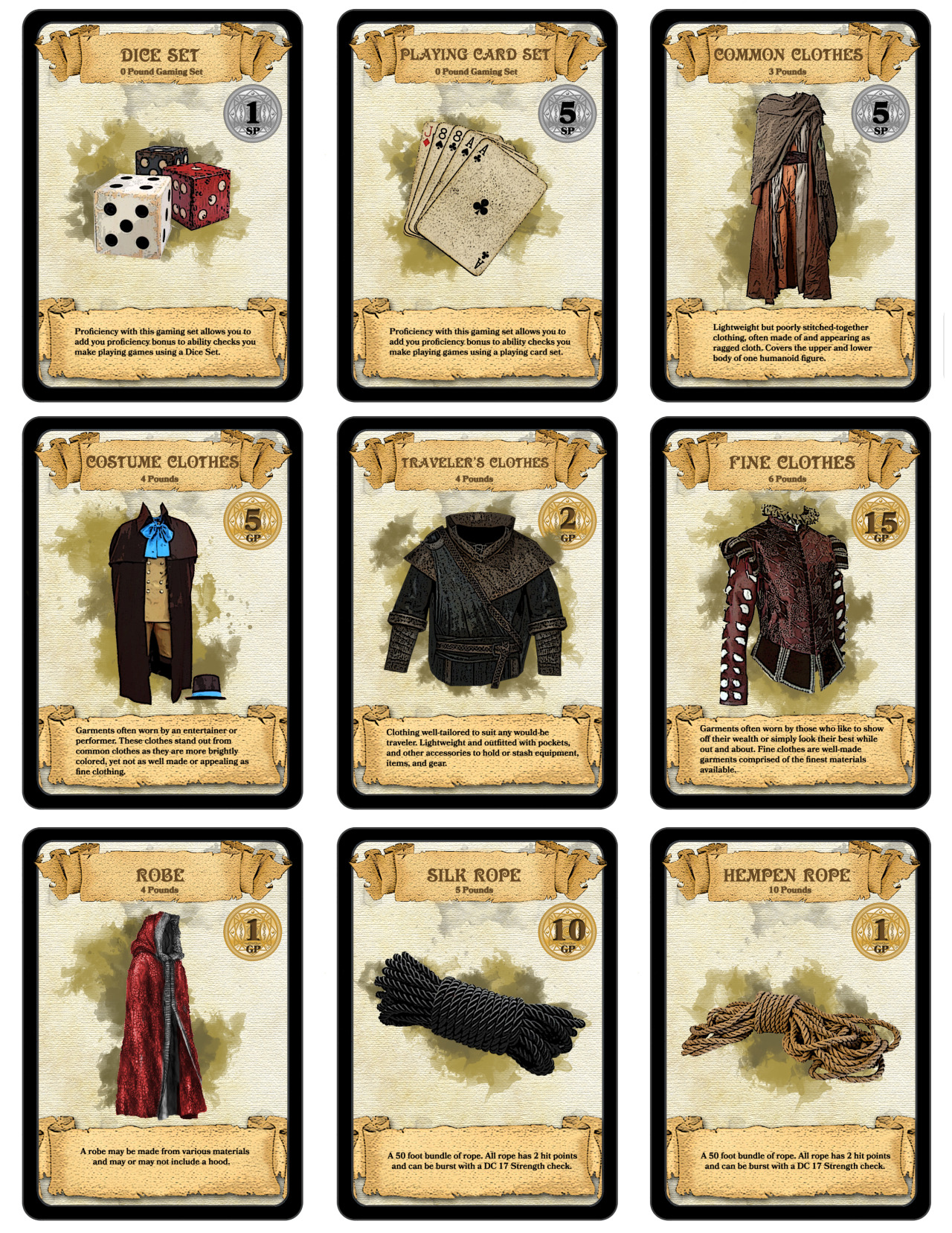 Printable Free 5e Magic Item Cards