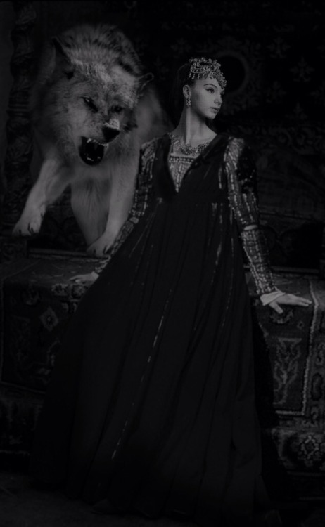 submissivecatalyst:  The wolf and his girl.