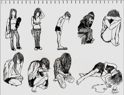 faggiest:  fucked-up-sketches:  1. normal 2. pressured 3. low self-esteem  4. anxiety 5. depression 6. anorexia nervosa  7. bulimia nervosa 8. self harm 9. suicide.  I love this so much 