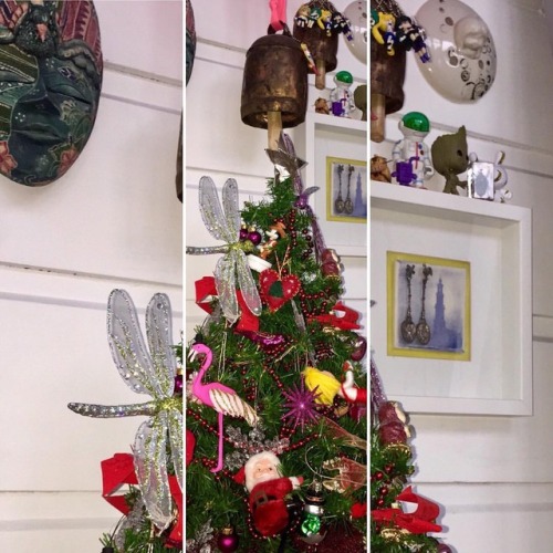 Happy Christmas Everyone! Much Love From San Francisco #peace #muchlove #pinkflamingo #dragonfly #sailormoon