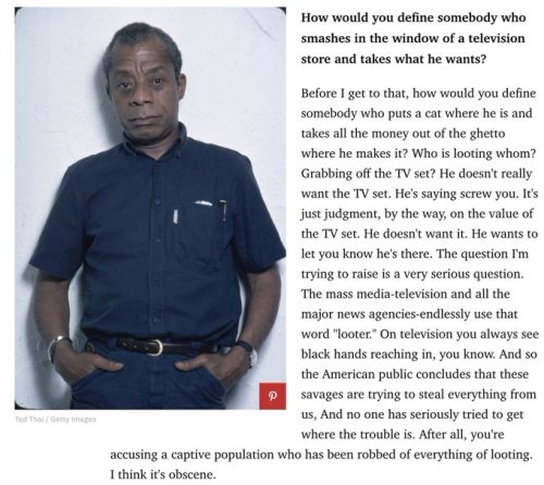 James Baldwin: “After all, you’re accusing a captive population who has been robbed of everything of