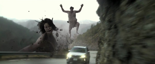 darktwinteeko:  ca-tsuka:  “Attack on Titan” live action commecial for Subaru.http://www.youtube.com/watch?v=NQkgmHEA5_EDirected by Shinji Higuchi, who is also currently making the official feature movie.  woah WOAAAAHH!! 