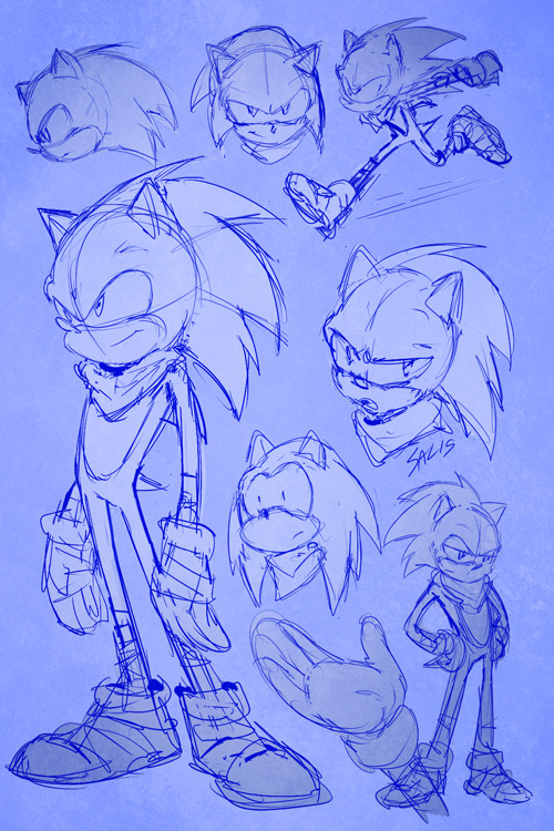 salison:  Sharing some Sonic sketches I did for work. We’re teaching kids digital