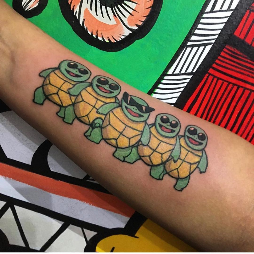 Wanted to have fun with this one Squirtle Squad by Sachin at Tenzin Tattoos  in New Delhi India  rtattoos