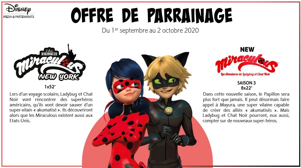 Date 'The special episode Miraculous New York: The heroez united' will  air; on Disney Channel France