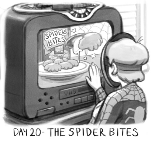 Inkober Day 20- The Spider Bites.