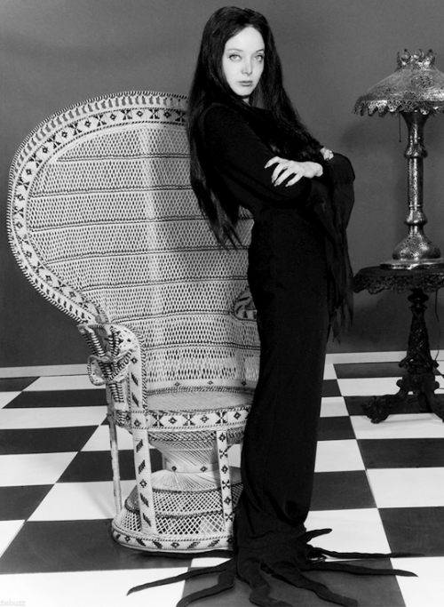 vintagegal:Carolyn Jones as Morticia Addams on The Addams Family, 1960s