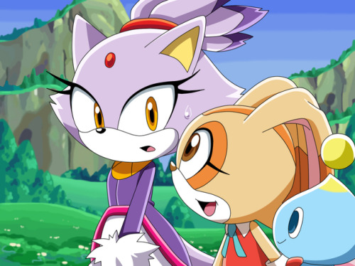 y-firestar:  Some fake screenshots  This time I took as a basis the Sonic Rush. This game is amazing, so to do the screenshots was very exciting^^!!! Besides, I always wanted to see Blaze in Sonic X. I tried to make some details in the style of Sonic