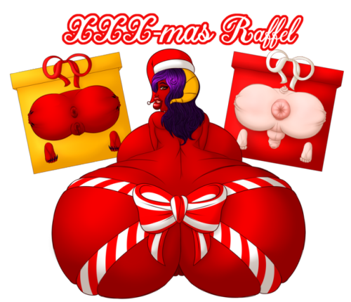 XXX-mas Raffle!  The raffle is free to enter, and ends on December the 16th Countdown —> https://timeanddate.com/s/3qdg I will pick one or more winners and draw a picture with the winners chosen character and some of my OC’s celebrating