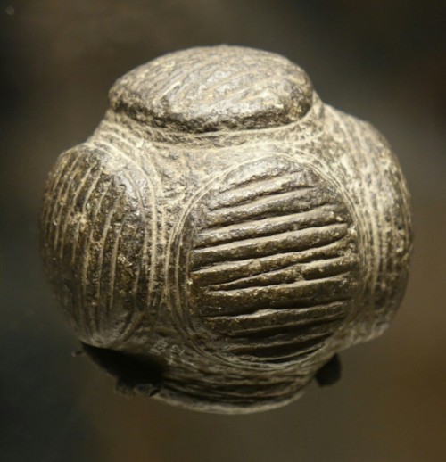 Prehistoric Burial Stones, placed with the body and intricately carved. Purpose unknown. The British