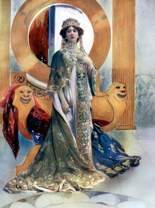 Dancer, actress and courtesan DaLa belle Otéro in L'Impératrice, photograph by Reutlinger, 1900