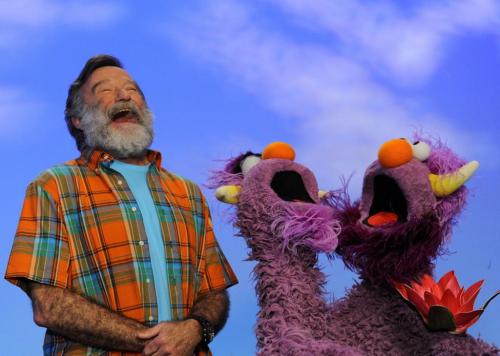 sesamestreet: We mourn the loss of our friend Robin Williams, who always made us laugh and smile.