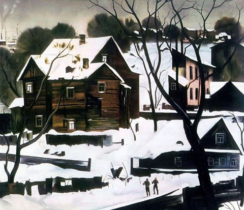 Winter Landscape by Semyon Pavlov (1924)