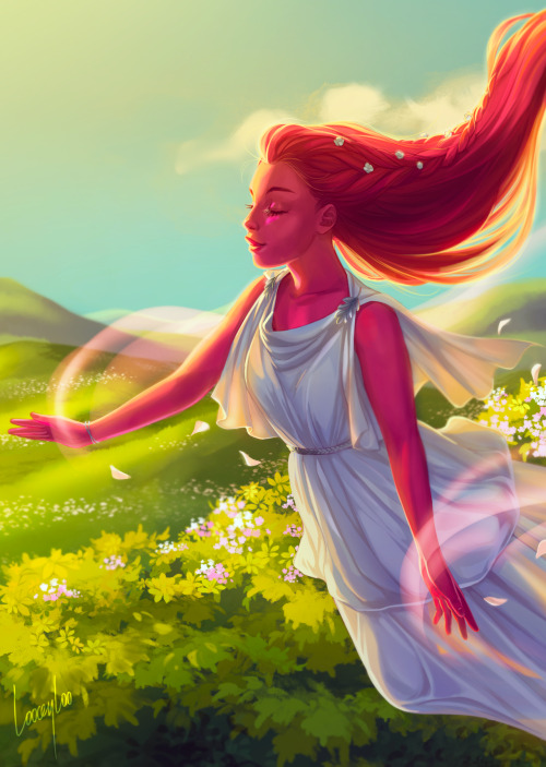 Persephone!I did another Lore Olympus panel! I’m really enjoying doing these since I get to let go o