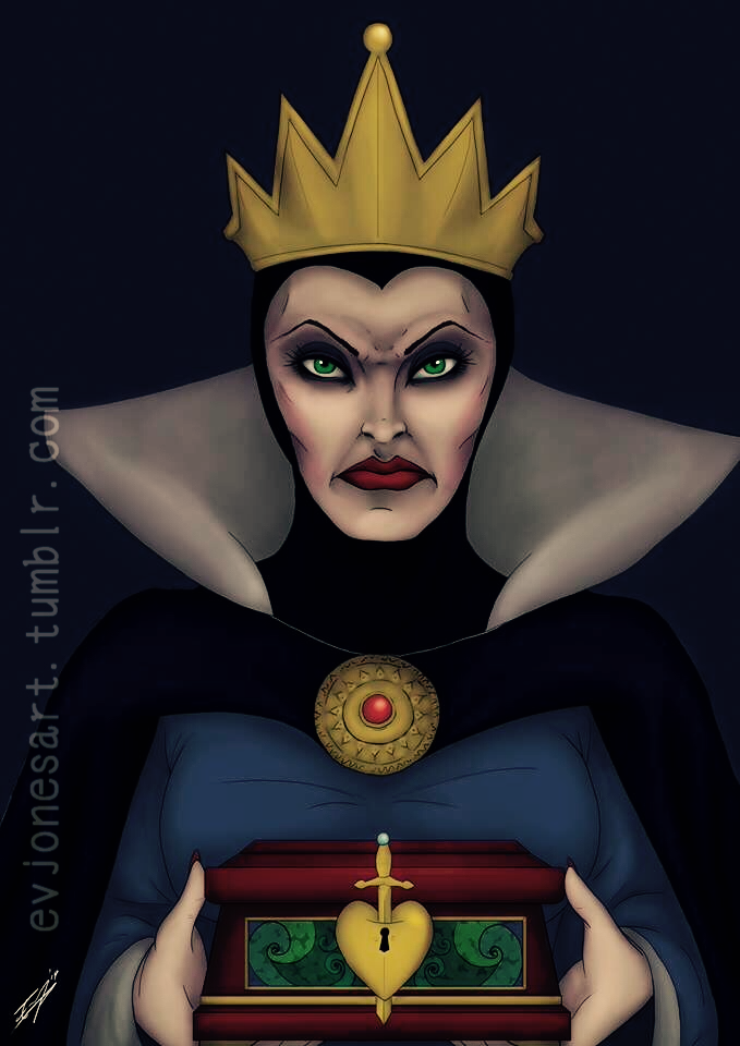 Ev Jones Art Evil Queen Grimhilde From Snow Whie And The Seven