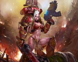 Gigaguess:  Sarah-Borrows:  There Is Definitely A Lot Of Lady Pinups In Warhammer