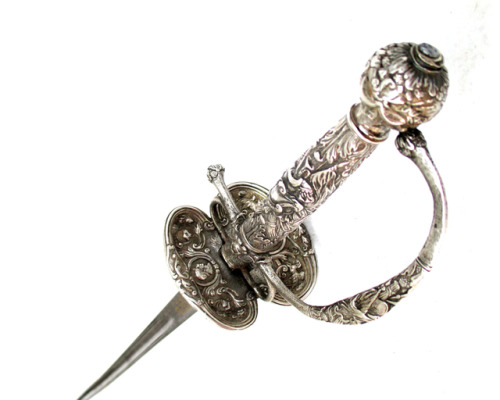 A fine silver hilted small sword, Northern Europe, mid 18th century.from Gary Friedland Antique Arms