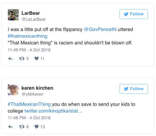 the-movemnt: #ThatMexicanThing makes sure Mike Pence can’t just shrug off Trump’s racis