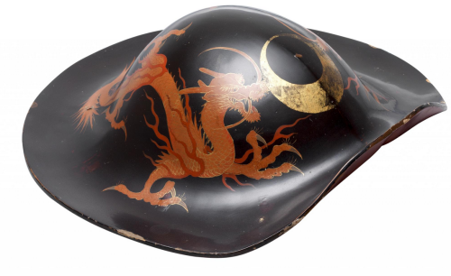 A Japanese lacquered helmet, late Edo or early Meiji period.