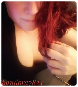 pandora7824:  Late nights make this redhead fiery… 💋 ♡Pandora  *Please keep captions intact or a lion will eat you*