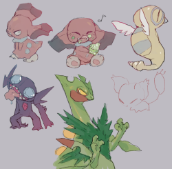 csticcoart:  some weensy pokemon sketches