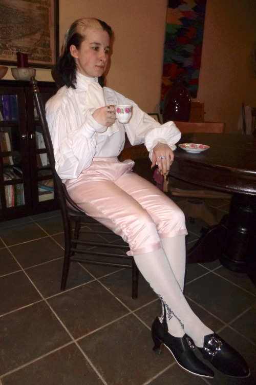 vincents-crows:New sewing blog post: Pink Silk Breeches!