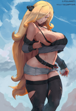 hnty003: cynthia (pokemon) by cutesexyrobutts