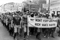 rollership: historicaltimes: “We Won’t Fight Another Rich Man’s War!!!” - Vietnam Veterans Against the War, circa 1970. The word should be “kill” its not fighting it’s just mass murder. 