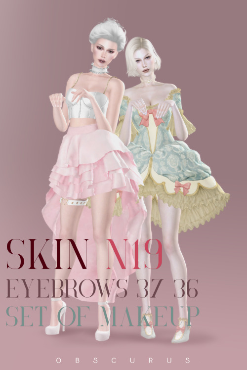 SKIN N19 & MAKEUPSKIN N19: 28 colors, 56 swatches (each color has 2 face options),   teen+, fema
