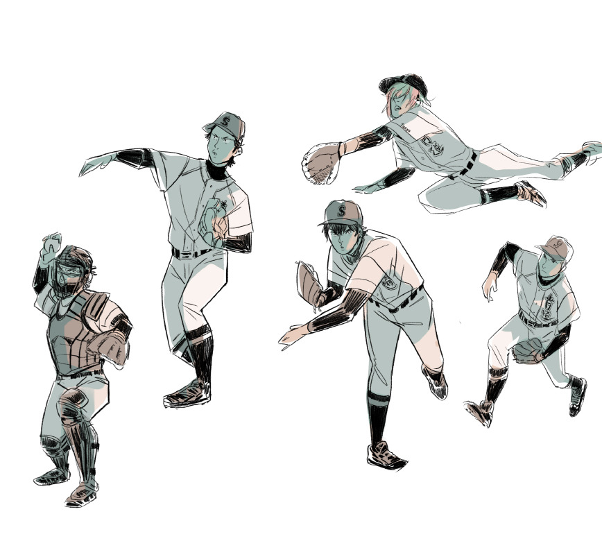 seventypercentethanol:  daiace sketches (and one jojo)