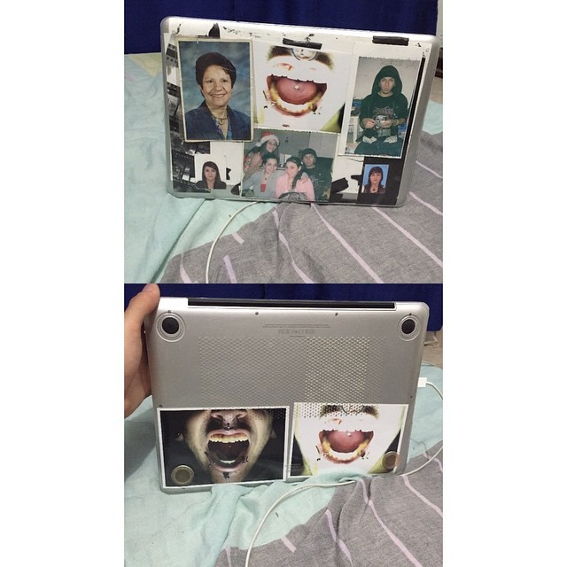 Personalized my laptop by sticking pictures between the plastic liking how it came