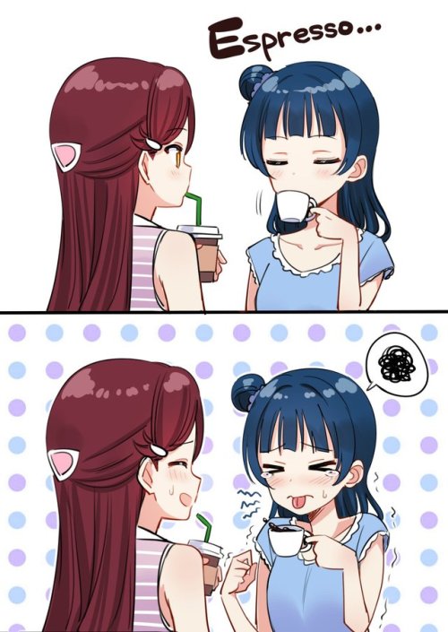 wholesomeyuri: ✧･ﾟ: *✧ Doesn’t Taste Good ✧ *:･ﾟ✧ ♡ Characters ♡ : Riko Sakurauchi ♥ Yo