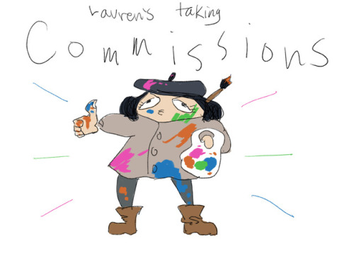 Heyo! I’m taking commissions again! All prices are in USD, taken through paypal, and if you’re inter
