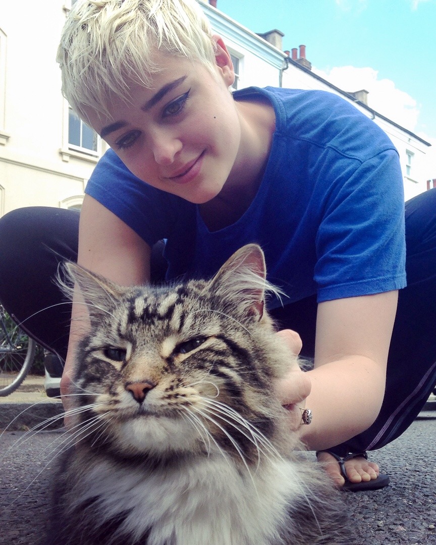stefaniamodel:  This beautiful, friendly, lie in the middle of the road pussy cat,