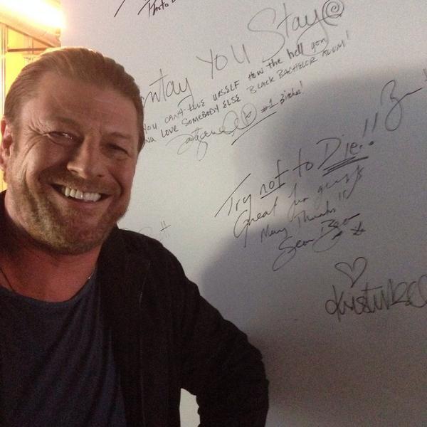 FOD Behind the Scenes
Game of Thrones’ Sean Bean had a special message when he signed our wall today.