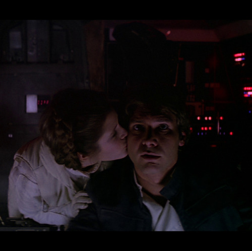 theyoungford: Han Solo and Princess Leia kisses - Star Wars: The Empire Strikes Back (1980) @theorga