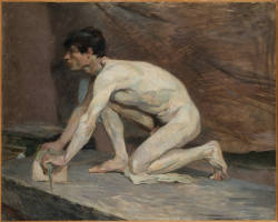 jimlovesart:  Henri Toulouse-Lautrec - The Marble Polisher, 1887.  