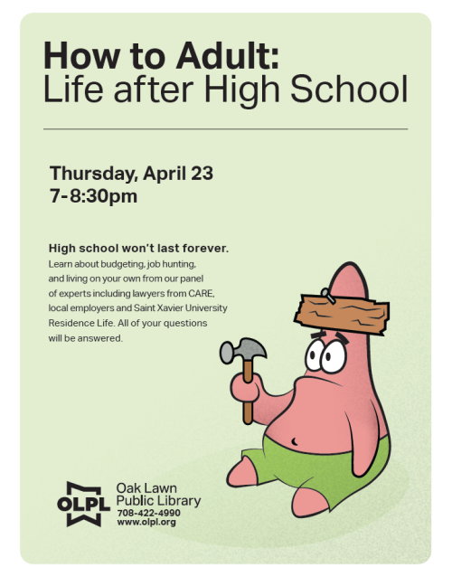 howtogrowthefuckup:  olplya:  TONIGHT AT THE OLPL  Late notice, but if any of y’all are near Oak Lawn, IL, you should totally check out this great program. Kudos to OLPL for offering something like this. (Also, talk to me afterwards, OLPL, I’d love