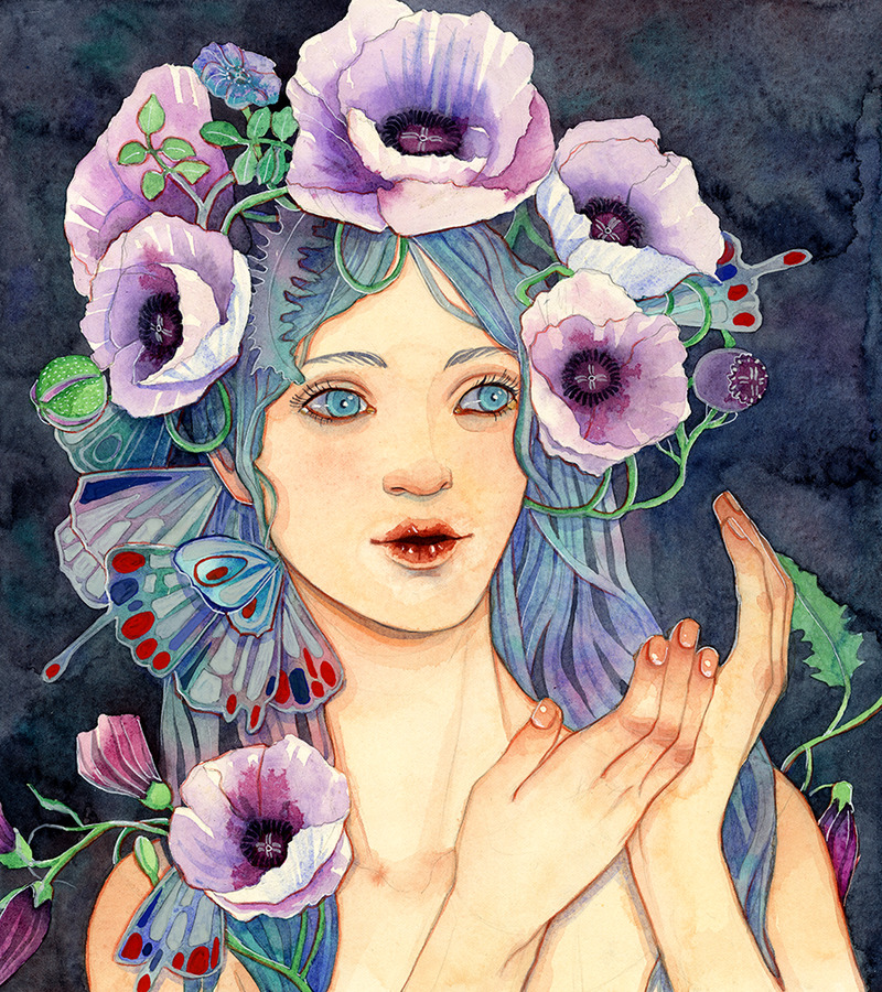 bluealaris:  Hi Everyone- a giant post of a number of original paintings that I’m
