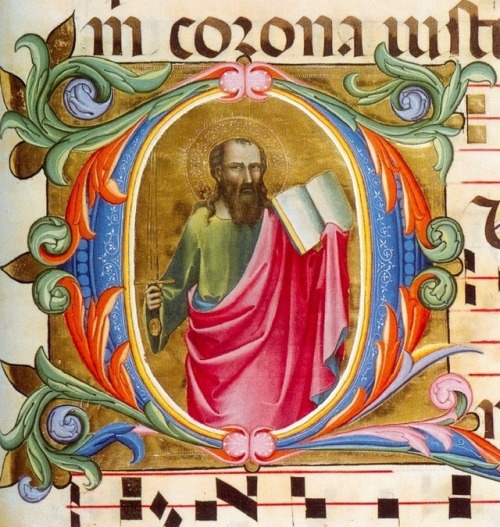 Saint Paul (illumination from fol. 163r of Choir Book 8 in the Biblioteca Medicea Laurenziana, Flore