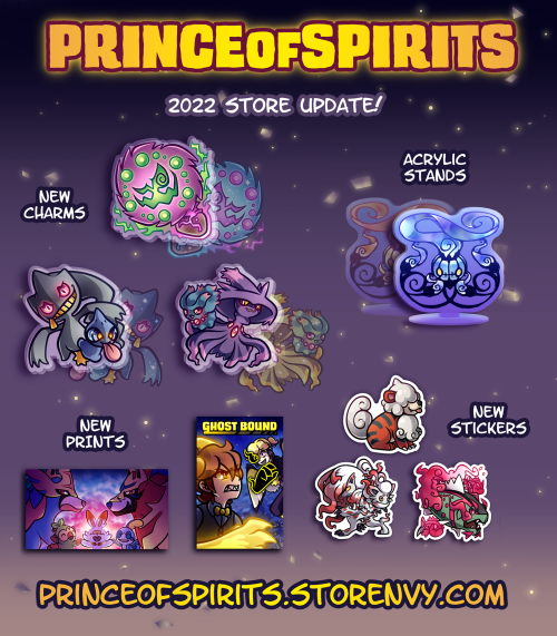 princeofspirits:My Online Store is now open!A ton of new merch has been added, including new charms,