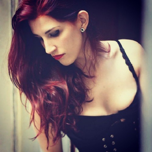 XXX #sexy #womam #red #redhair #sensual #corset photo