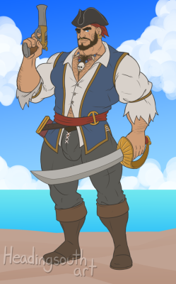 headingsouthart:  Random Pirate guyi think i do too many variant drawings D: