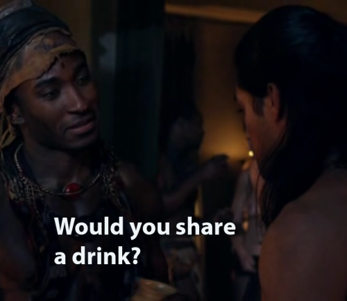 bannock-hou: Spartacus S03E03 Agron and Nasir. see more here; SPARTACUS